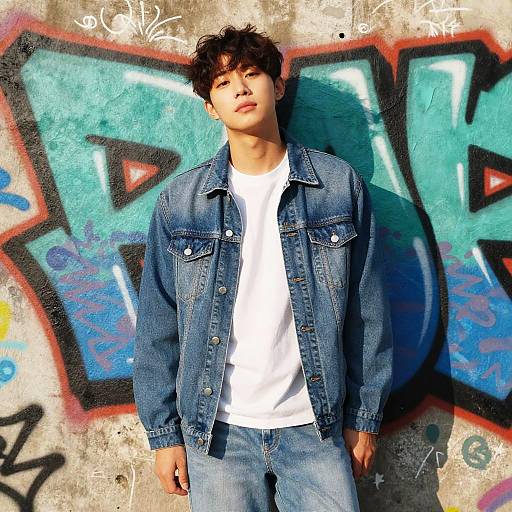 Korean Casual Street Style Portrait