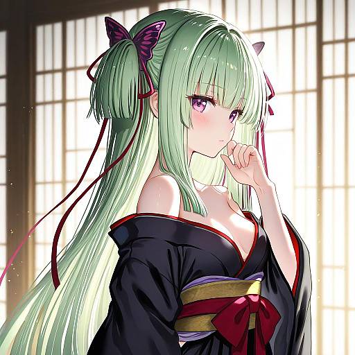 Illustration of Murasame (senren), senren banka in the style of Gawako