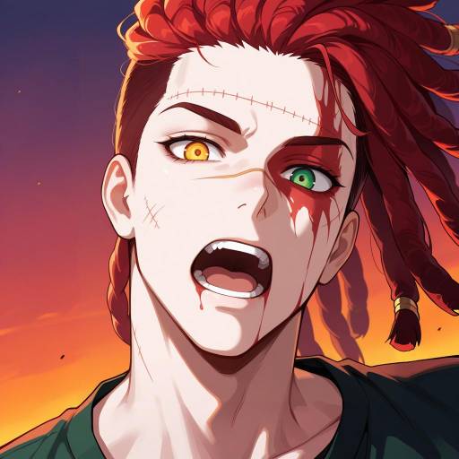 Vivid Portrait of a Fiery Youth Vivid Portrait of a Fiery Youth