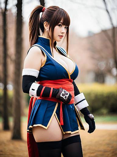 Lifestyle costume photo of Musubi. Cosplay clothes