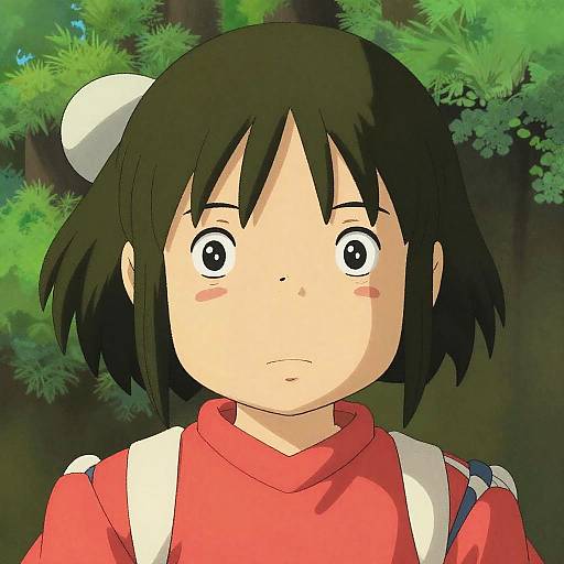 Close-up of Anime Character in Red Outfit