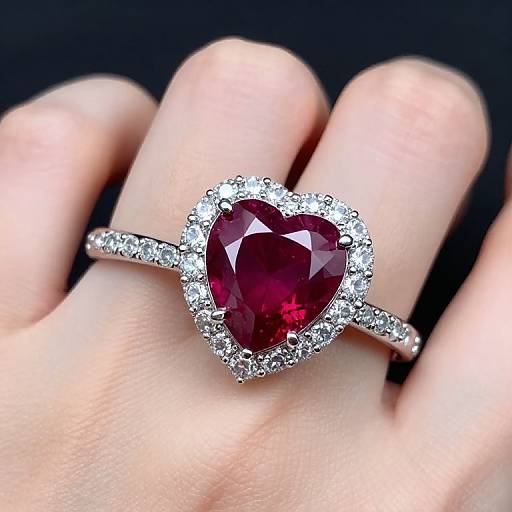 Big Red Heart Claddagh Wedding Set