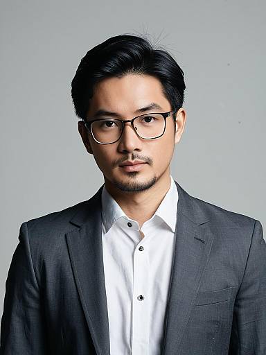 Smart Business Casual Asian Male Portrait