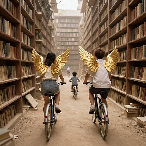 Golden Wings Ride Through Book Canyon