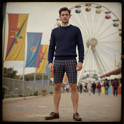 Nostalgic Cyclist in Vintage Style