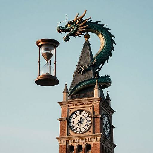 Dragon Spire Clock Tower Fantasy