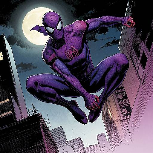 Purple Spider-Man Comic Leap