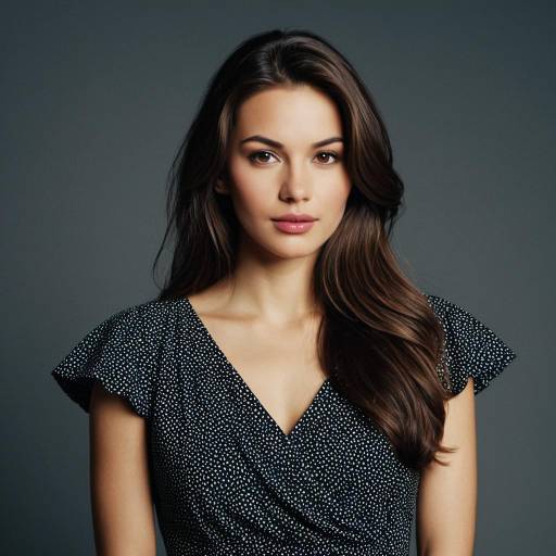 Confident Woman in Polka Dot Dress