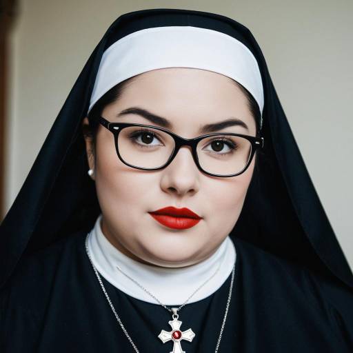 Elegant Plus Size Traditional Nun Portrait