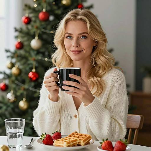 Cozy Christmas Morning with Strawberries