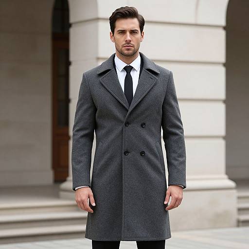 Man in Overcoat and Tie