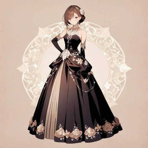 Regal Maiden in Elegant Ball Gown Regal Maiden in Elegant Ball Gown