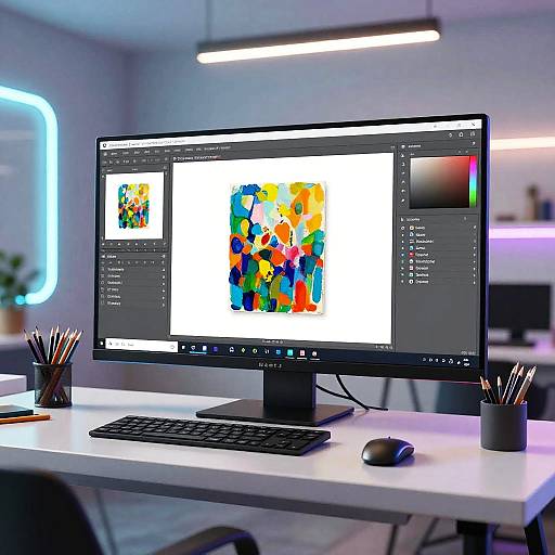 Virtual AI Art Editor Workspace