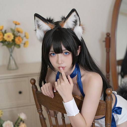 Artistic Nude Woman with Fox Ears