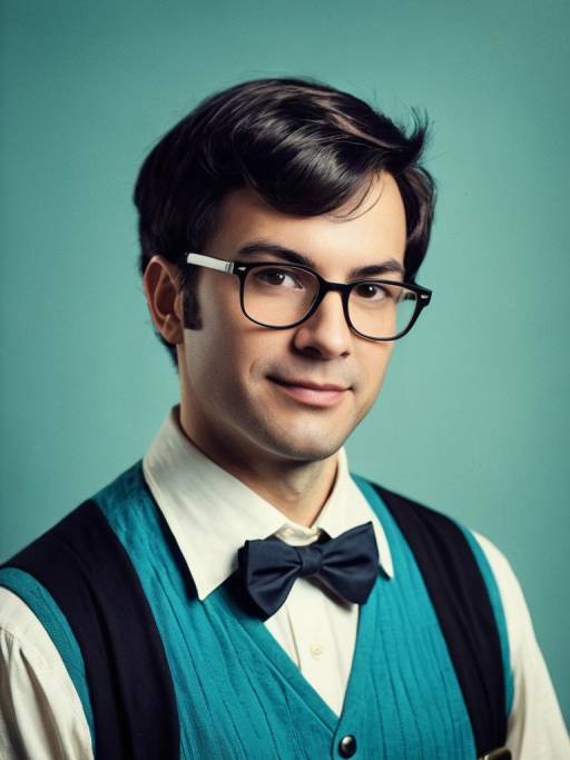 Humorous Nerd Costume Portrait in Detail