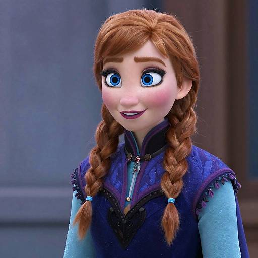 Animated Character Anna from Frozen
