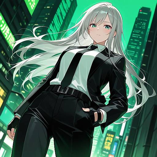 Elegant Cityscape at Night with Style