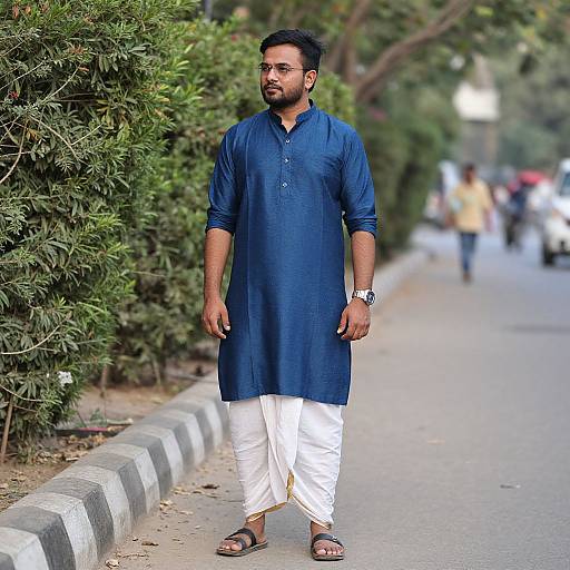 Traditional Dhoti Kurta Costume Man