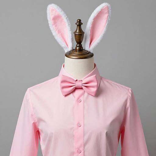 Mannequin in Pink Shirt with Bunny Ears