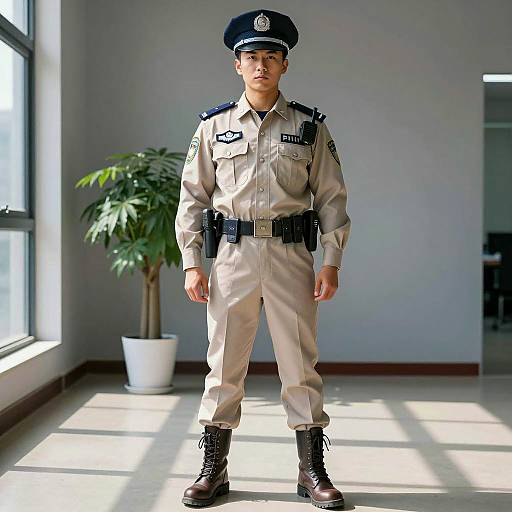 Photorealistic Young Male Police Chief Costume