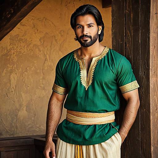 Photorealistic Bollywood Male Costume Design