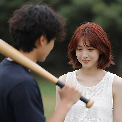 Intimate Moment: Man and Woman Portrait