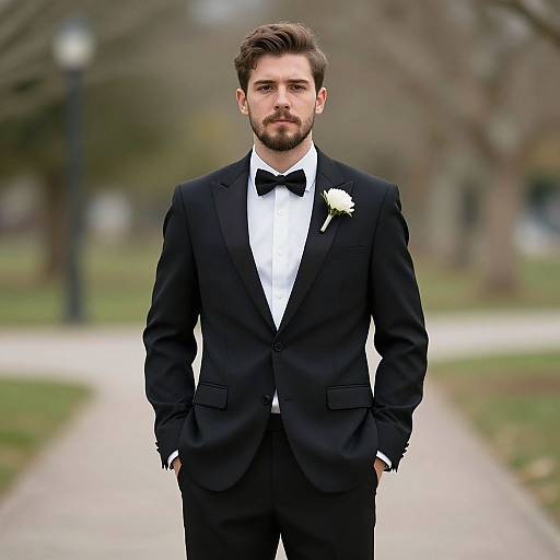 Classic Groom in Formal Wedding Suit