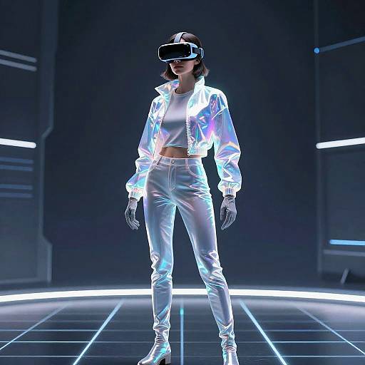 Neo-Futuristic VR Designer Portrait