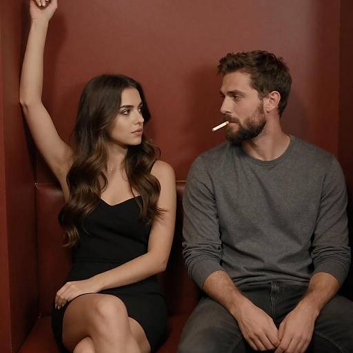 Warm Red Corner Portrait of Couple