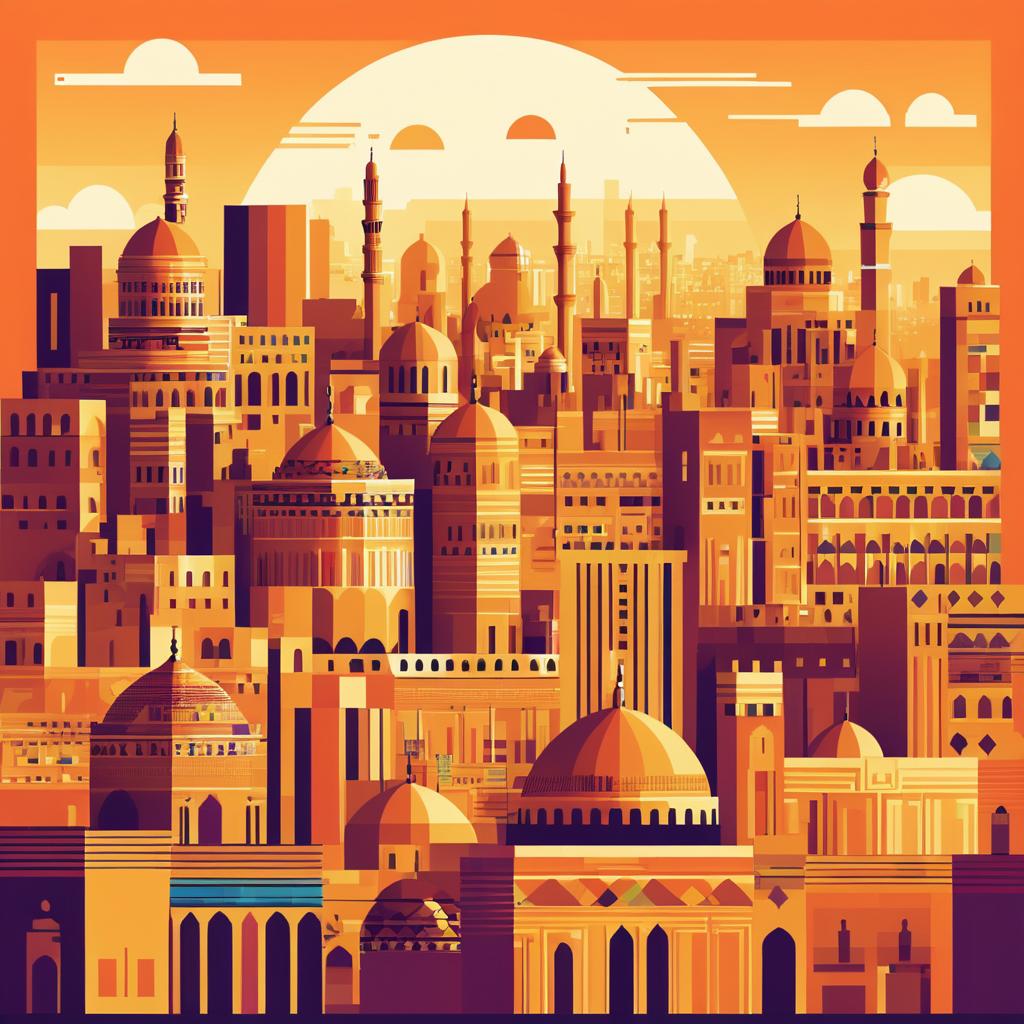 Cairo Cityscape in Ancient Style