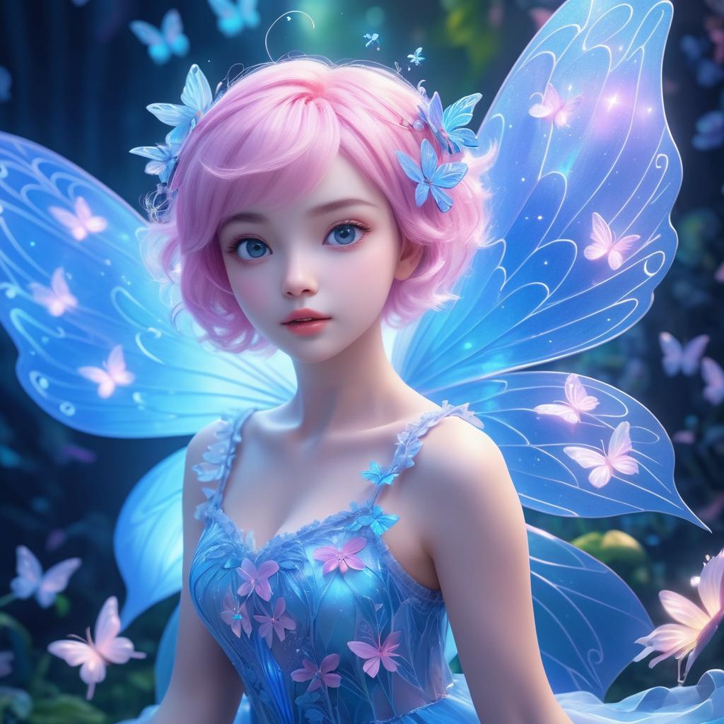 Whimsical Fairy in Vibrant Colors