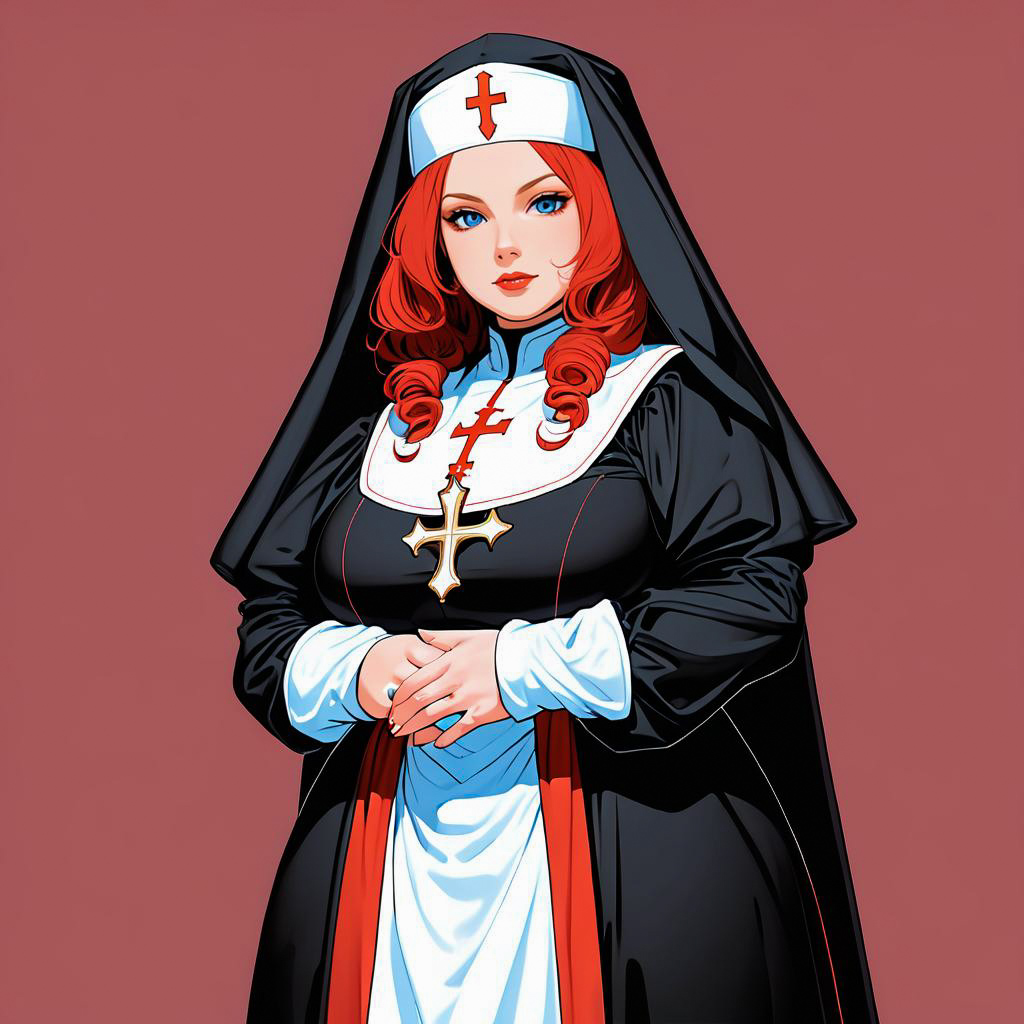 Retro 80s Nun: A Determined Cleric