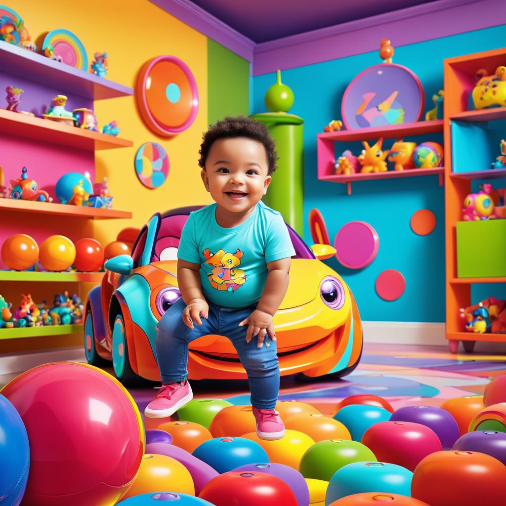 Playful Ditto in a Colorful Playroom