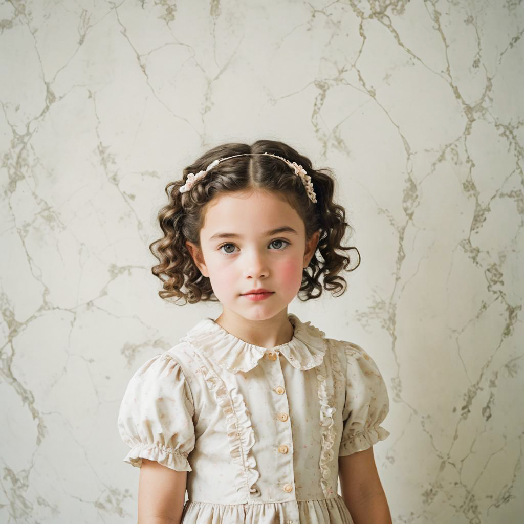 Vintage Photo Shoot of Cheerful Girl