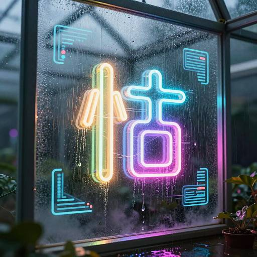 Futuristic Neon Biotech Greenhouse