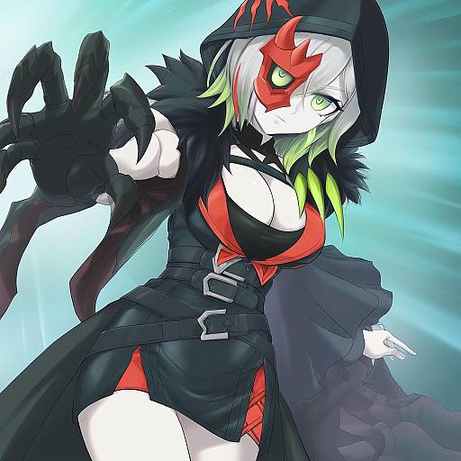 Illustration of Diabellstar the black witch, yu-gi-oh! in the style of Wan'yan aguda