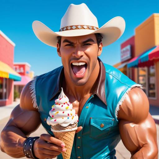 Dynamic Cowboy Shot of Passionate Dancer Dynamic Cowboy Shot of Passionate Dancer