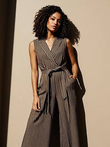 Cinematic Fashion: Taupe Jumpsuit Style