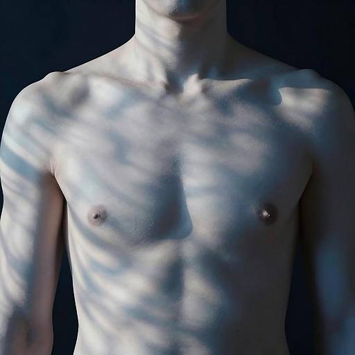 Abstract Light Patterns on Human Torso