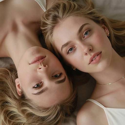 Intimate Portrait of Two Blonde Women