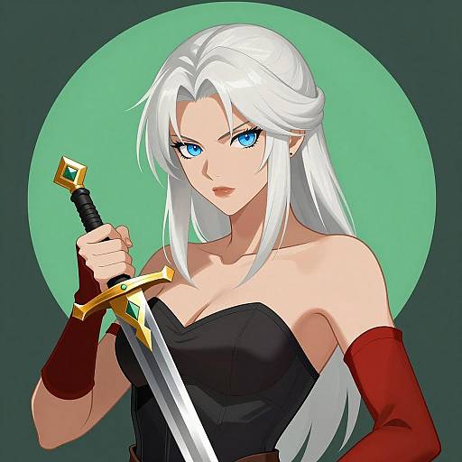 Fierce Warrior Woman in Digital Art