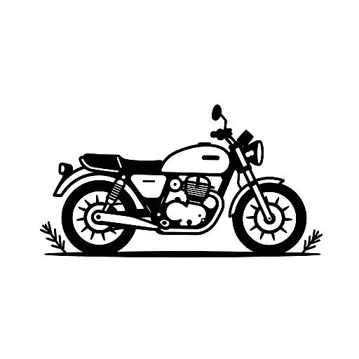 Minimalist Classic Touring Motorcycle Logo