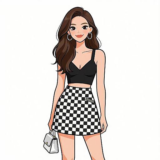 Smiling Woman in Casual Chic Outfit