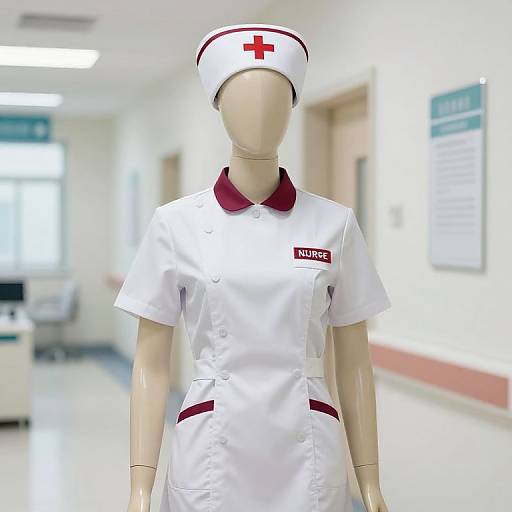 Detailed Nurse Mannequin in Hospital