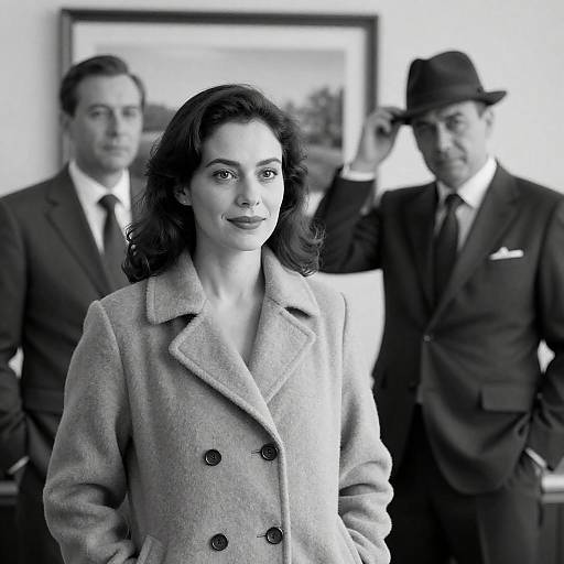 Elegant Contrast: A Timeless Black-and-White Scene