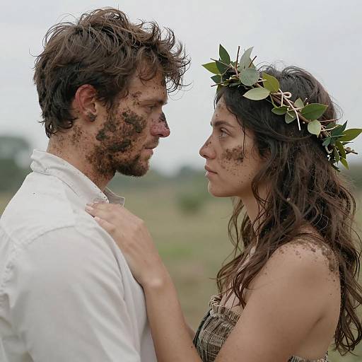 Intense Connection in Nature's Embrace