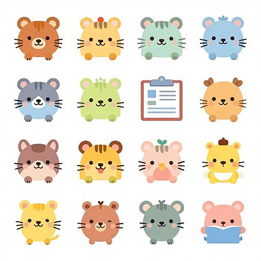 Playful Diverse Vector Clip Art