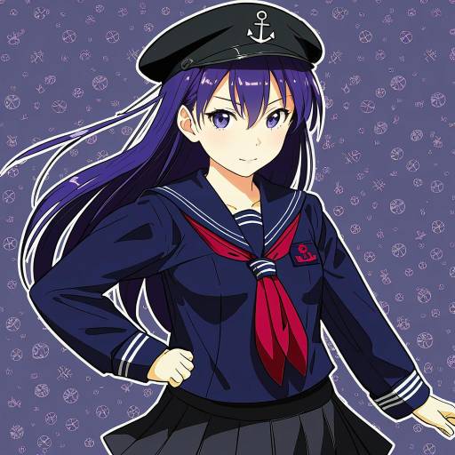 Illustration of Akatsuki kai ni (kancolle), kantai collection in the style of Fugtrup