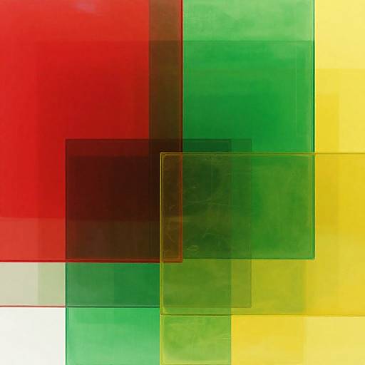 Glossy Translucent Geometric Abstract Art