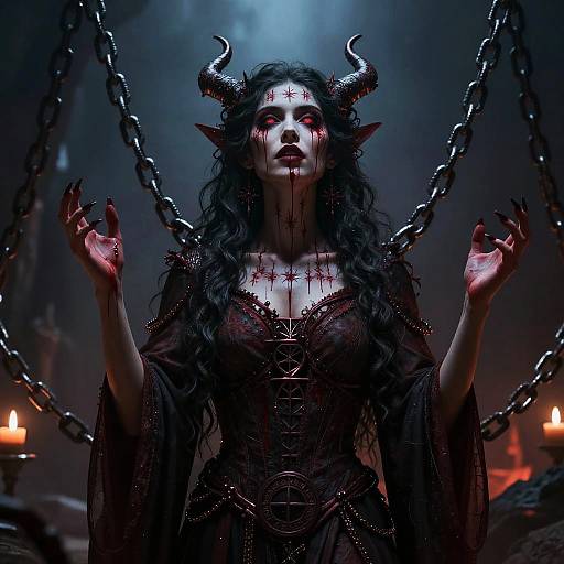 Demonic Seer Channeling Dark Ritual